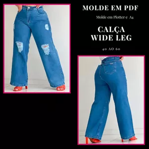 Imagem de capa para o Ebook MOLDE CALÇA WIDE LEG PLUS SIZE