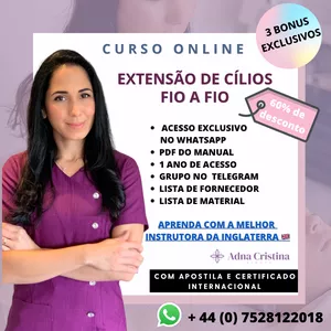 Imagem de capa para o Curso online Extensão de Cílios Fio a Fio 