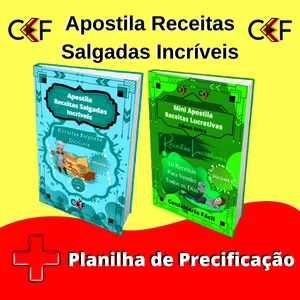 Imagem de capa para o Ebook Apostila Receitas Salgadas Incríveis - Volume 1