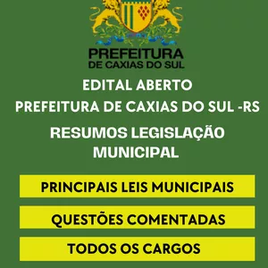 Imagem de capa para o Curso online LEGISLAÇÃO MUNICIPAL PREFEITURA DE CAXIAS DO SUL - RS