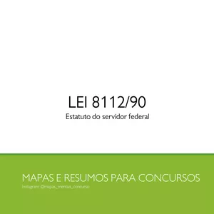 Imagem de capa para o Ebook Lei 8112/90 - Estatuto do servidor federal