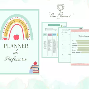 Imagem de capa para o Ebook Planner da Professora 2025