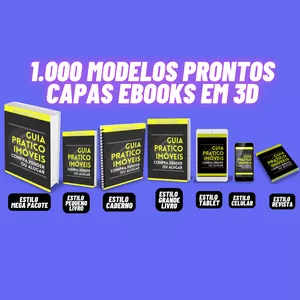 Imagem principal do produto 1.000 Modelos Capas Ebooks em 3D