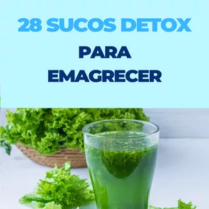 Imagem de capa para o Ebook 28 Sucos Detox para Emagrecer