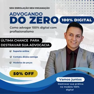 Imagem de capa para o Curso online ADVOGANDO DO ZERO - Como advogar 100% digital com profissionalismo