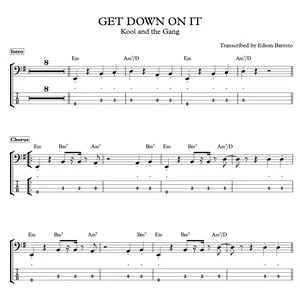 Cover image for Online course GET DOWN ON IT (Kool & The Gang) Bass Score & Tab Lesson