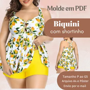 Imagem de capa para o Ebook MOLDE EM PDF BIQUINI COM SHORTINHO 