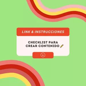 Imagen de portada para Ebook Checklist Para Crear Contenido 🎯