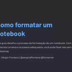 Imagem de capa para o Ebook Como formatar seu Notebook