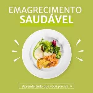 Imagem de capa para o Ebook Emagrecimento saudável é aqui