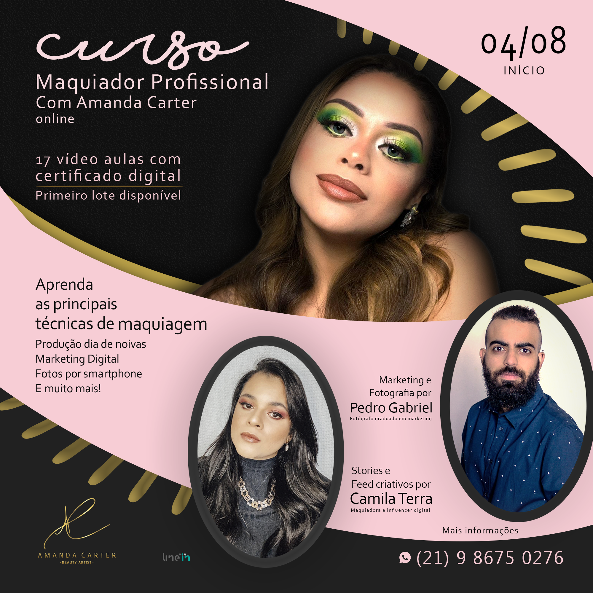 Imagem de Curso Maquiador Profissional  criado por Amanda Carter Beauty  na hotmart