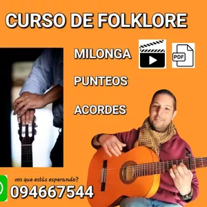 Imagen de portada para Curso online CURSO DE FOLKLORE APRENDE GUITARRA DESDE CERO