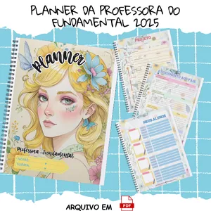 Imagem de capa para o Ebook Planner da Professora do Ensino Fundamental 2025