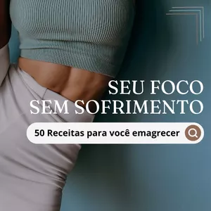 Imagem de capa para o Ebook 50 Receitas para você emagrecer com prazer