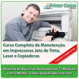 Imagem do curso Curso Completo de Manutenção em Impressoras Jato de Tinta,  Laser e Copiadoras