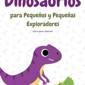 Imagen de portada para Ebook Libro para colorear: Dinosaurios para pequeños y pequeñas exploradores