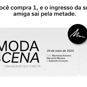 Imagem de capa para o Ebook Moda em Cena - Ingresso DUO