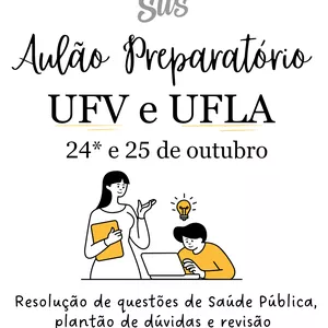 Imagem de capa para o Curso online Aulão Preparatório - Residências UFV e UFLA 