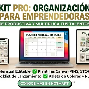 Imagen de portada para Ebook Kit de Marketing Digital para Emprendedoras - Plantillas Canva + Planners