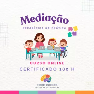 Imagem de capa para o Curso online Curso Mediação Pedagógica na Prática 180 H