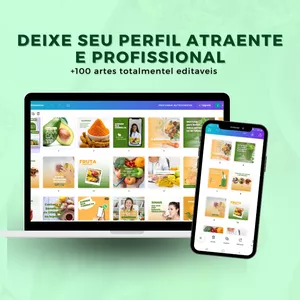 Imagem de capa para o Curso online PACK CANVA NUTRICIONISTA