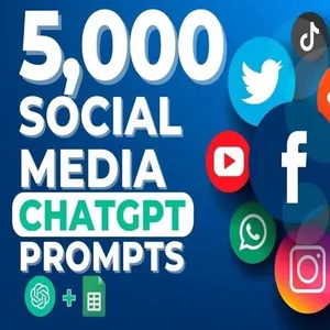 Cover image for Ebook AI Prompts For Social Media - 5,000 ChatGPT Prompts