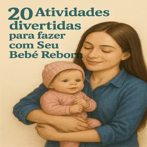 Imagem de capa para o Ebook 20 Atividades para fazer com seu bebê Reborn