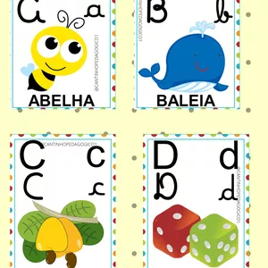 Imagem de capa para o Ebook Material Adaptado /Chaveirinho  Alfabeto ilustrado 