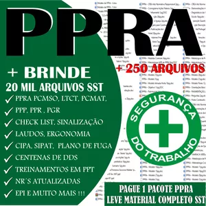 Imagem de capa para o Curso online MODELOS DE PPRA PARA SEGURANÇA DO TRABALHO SST + de 250 modelos