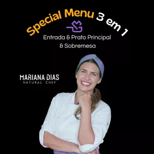 Imagem de capa para o Curso online Special Menu 3 em 1- Chef Mari Dias