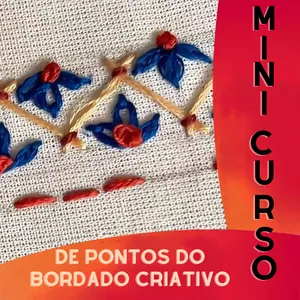 Imagem de capa para o Curso online Mini Curso de pontos Básicos do Bordado