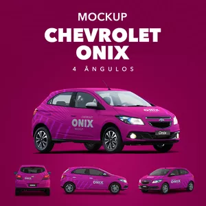 Imagem de capa para o Ebook MOCKUP CHEVROLET ONIX - 4 ÂNGULOS