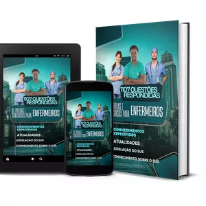 Imagem de capa para o Ebook 1107 Questões Respondidas de Provas e Concursos para Enfermeiros