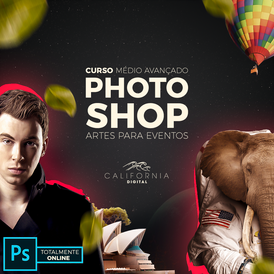 Imagem do curso Curso de Photoshop (Médio Avançado) - Artes para Eventos