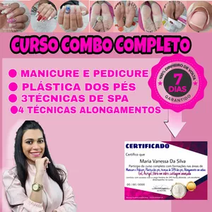 Imagem do curso Combo manicure e pedicure,  alongamento  unha fibra , plástica e spa dos pés, spa dos pés, gel e acrigel. 