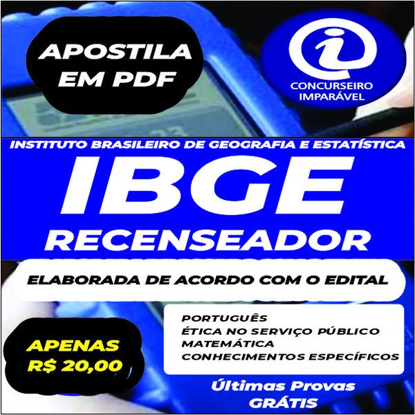 Apostila Recenseador Concurso Ibge 2021 Allyson Julio Dos Santos Learn A New Skill Ebooks Or Documents Hotmart