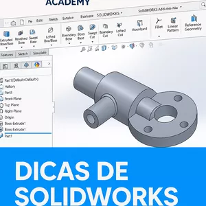Imagem de capa para o Curso online SolidWorks do Zero: Aprenda Modelagem 3D na Prática