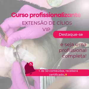 Imagem de capa para o Curso online Curso técnico extensão de cílios