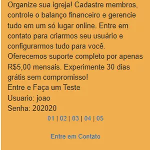 Imagem de capa para o Curso online Cadastro de Membros e sistema finaçeiro da igreja