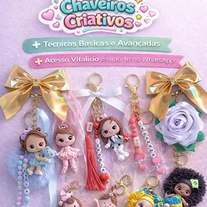 Imagem de capa para o Curso online Curso de Chaveiros Criativos Bora Fazer Lacitos