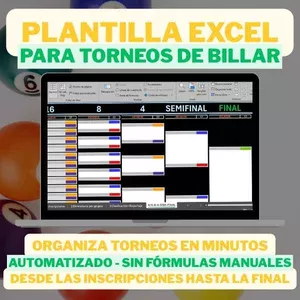 Imagen de portada para Ebook Plantilla para Torneos de Billar