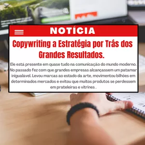 Imagem de capa para o Ebook Copywriting - A Estrategia Por Trás Dos Grandes Resultados.