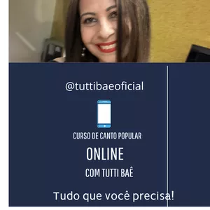 Imagem de capa para o Curso online Curso de Canto Popular com Tutti Baê