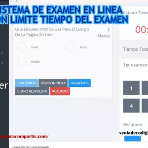 Imagen de portada para Curso online sistema de examen en linea codeigniter con php y mysql
