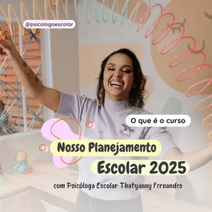 Imagem de capa para o Curso online NOSSO PLANEJAMENTO ESCOLAR 2025!