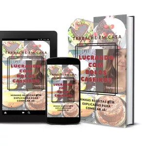 Imagem de capa para o Ebook Minhas Receitas e 38 Segredos para Lucrar com Bolos Caseiros!