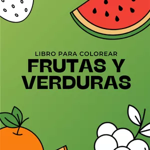Imagen de portada para Ebook Libro para colorear frutas y verduras 
