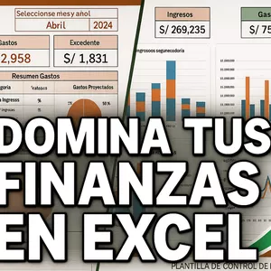Imagen de portada para Curso online “Plantilla Excel 360° de Finanzas Personales — Control Mensual + Histórico Anual con Dashboards Automáticos”