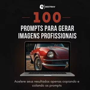 Imagem de capa para o Ebook 100 Prompts Para Gerar Imagens Profissionais