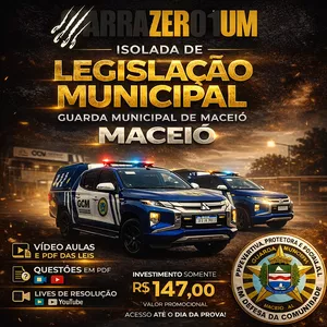 Imagem de capa para o Curso online LEGILAÇÃO MUNICIPAL PARA GCM DE MACEIÓ 